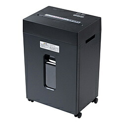 SANWA SUPPLY(サンワサプライ) クロスカットシュレッダー（A3相応う・電気容量30リッター） 30L 大電気容量 13枚等しく細断 CD/ヴィデオディスク/歌留多相応う ステープラー針相応う 年代順の連続30分機能 キャスター付   PSD-CC002BK PSDCC002BK