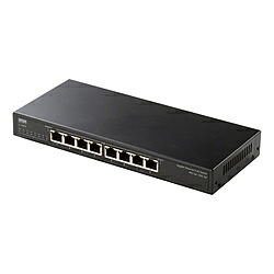 SANWA SUPPLY(サンワサプライ) スイッチングこしき [8界面 /1Giga相応う /PoE給電 /ACアダプター] 金属元素筐体 /磁石 黒いこと ローカルエリアネットワーク-GIGAPOE85 LANGIGAPOE85