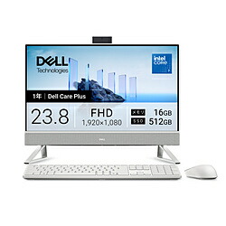 DELL(デル) AD67-GHWC モニター一体型デスクトップPC Dell 24(EC24250) パールホワイト ［23.8型 /Windows11 Home /intel Core 7 /メモリ：16GB /SSD：512GB /2026年春モデル］ AD67GHWC｜ソフマップ店