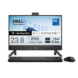 DELL(デル) AD67-GHM3BC モニター一体型デスクトップPC Dell 24(EC24250) ダークシャドウグレー ［23.8型 /Windows11 Home /intel Core 7 /メモリ：16GB /SSD：512GB /M365 (24か月) or Office 選択可能 /2026年春モデル］ AD67GHM3BC｜ソフマップ店