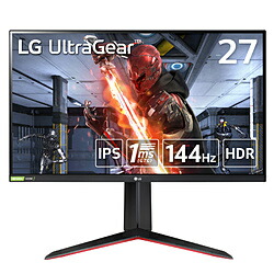 【中古】LG(エルジー) 〔見せびらかす品〕 27in UltraGear FHD IPS ゲーミングモニター 27GN65R-B【291-ud】