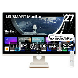 【中古】LG(エルジー) 〔見せびらかす品〕 LG MyView Smart Monitor 27SR50F-W 白いこと【291-ud】