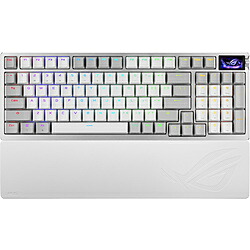ASUS(エイスース) ゲーミングキーボード＋リストレスト(ラピッド銃の引き金相応う) ROG Azoth 96 HE Lite 黒いこと ROG/AZOTH/96/HFX2/WH ［有線・無線電話 /Bluetooth・USB-A＋USB-C］ ROGAZOTH96HFX2WH