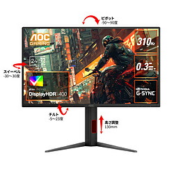 【中古】AOC(エーオーシー) 〔見せびらかす品〕 25G4S／11 黒いこと＆赤いこと【291-ud】