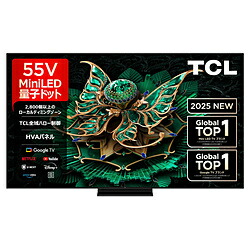 【中古】TCL(ティーシーエル) 〔見せびらかす品〕 液晶テレビ受像機 C7K続きもの  55C7K ［55V型 ／Bluetooth相応う ／4K相応う ／BS・CS 4Kラジオ受信機内蔵 ／YouTube相応う］【291-ud】