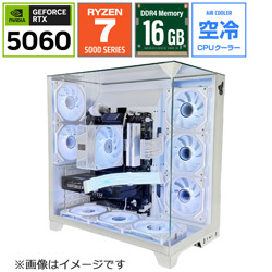 Rabbit0 Studio ゲーミングデスクトップパソコン Rabbit0 Studio RBST-5700X-5060WH [RTX5060] RBST-5700X-5060WH [振込不可] [代引不可]｜ソフマップ店