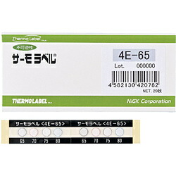 日油技研工業 サーモラベル4点表示屋外対応型　不可逆性　65度　4E65 （1ケース20枚） 4E65