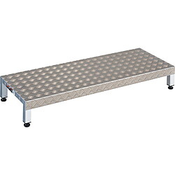トラスコ中山 高床用アルミ製ステップ 1200X450XH190~220 TFSH1245AL TFSH1245AL|ソフマップ店