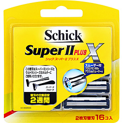 シック Schick スーパーIIプラスX 予約販売品 〔ひげそり〕 替刃 １着でも送料無料 16個入