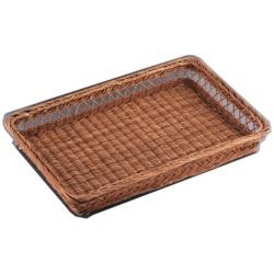 萬洋 籐 スカシ浅型パンカゴ 46号 茶 16-730B ＜WKG21＞ WKG21