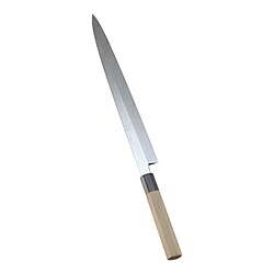 遠藤商事 Ω佐文 本焼鏡面仕上 柳刃 33糎(木製サヤ付) ＜ASB51033＞ ASB51033