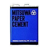 ミツワ ペーパーセメント Wコート 両面塗り 4L 3800ml 送料無料 福岡工業 MITSUWA 10缶 缶入 青缶 ゴムのり ゴム糊 ノリ のり 液状 液体 糊 接着 接着剤 補充用|色見本のG&E