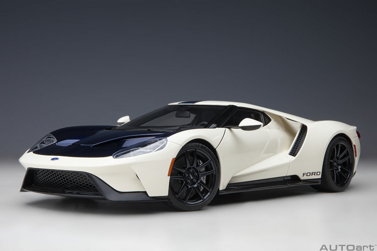 ミニカー Autoart 1/18 2017 Ford GT White AutoArt Ford GT 2017, Frozen White 1/18 Diecast Car