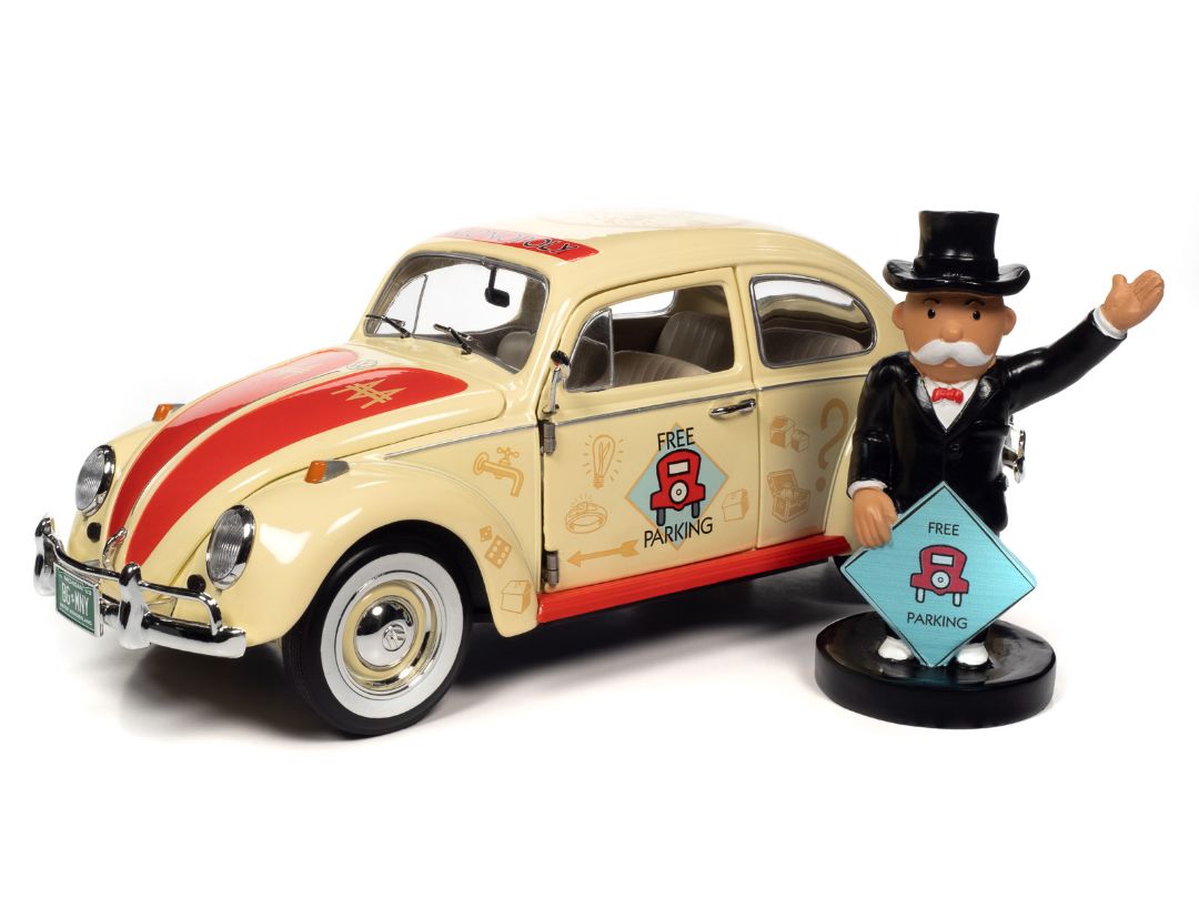 Autoworld オートワールド 1/18 ミニカー ダイキャストモデル 1963年モデル フォルクスワーゲン Volkswagen Beetle 1963 Monopoly Free Parking|ディー・ティー・ダブリュー
