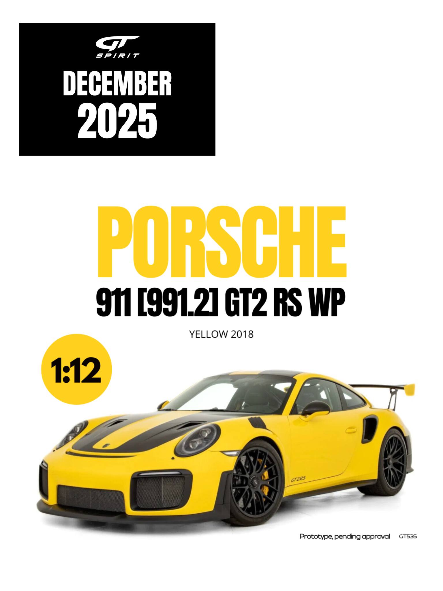 【GT SPIRIT】USモデル限定Porsche 911 RSRDaytona GT-SPIRIT 1:12 Porsche 911 (992) GT3 RS 2022 Tribute Carrera