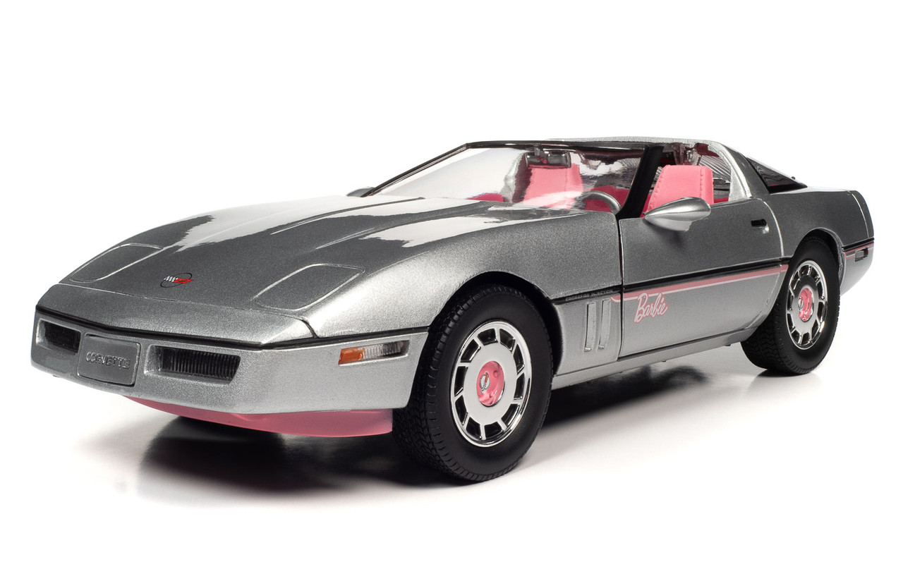 Autoworld オートワールド 1/18 ミニカー ダイキャストモデル 1986年モデル シボレー コルベット Chevy Corvette Silver & Barbie Pink \