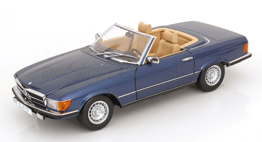 KK Scale 1/12 ミニカー ダイキャストモデル 1985年モデル メルセデスベンツ MERCEDES BENZ - SL-CLASS 450SL (R107) CABRIOLET 1985 ブルーメタリック