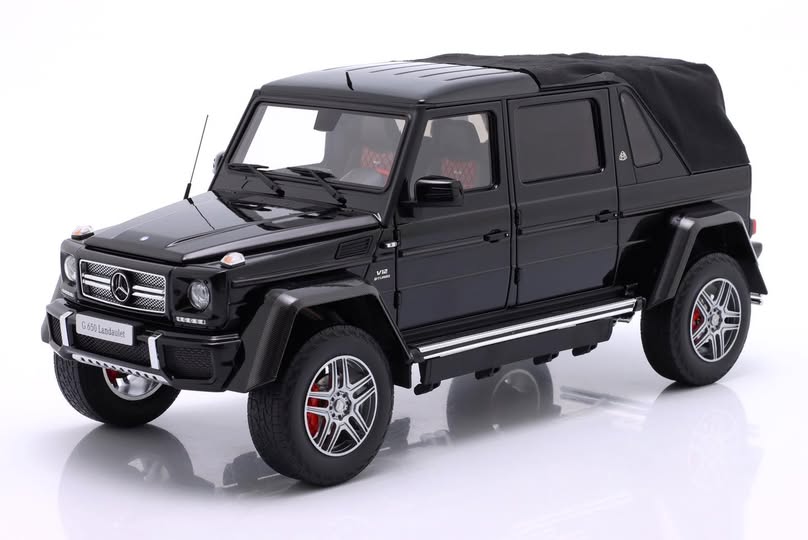 Almost Real オルモストリアル 1/18 ミニカー ダイキャストモデル 2017年モデル メルセデスベンツ MERCEDES BENZ - G-CLASS G650 AMG (W463) LANDAULET MAYBACH SEMICONVERTIBLE 2017 ブラックメタリック｜ディー・ティー・ダブリュー