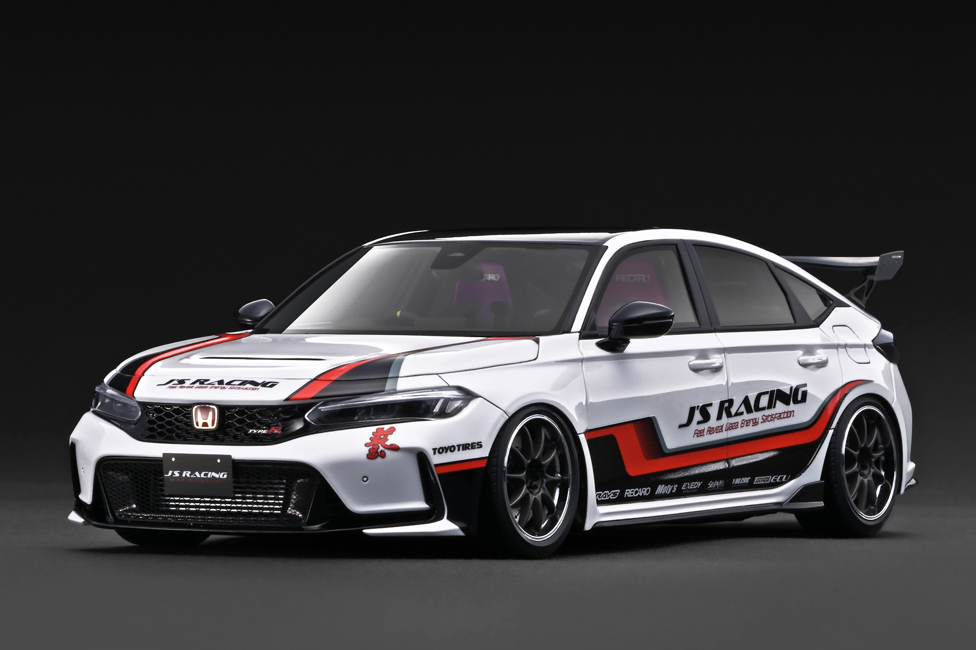 Ignition Model イグニッションモデル 1/18 ミニカー レジン プロポーションモデル 2025年モデル ホンダ HONDA CIVIC Type-R J'S Racing FL5 ホワイト|ディー・ティー・ダブリュー
