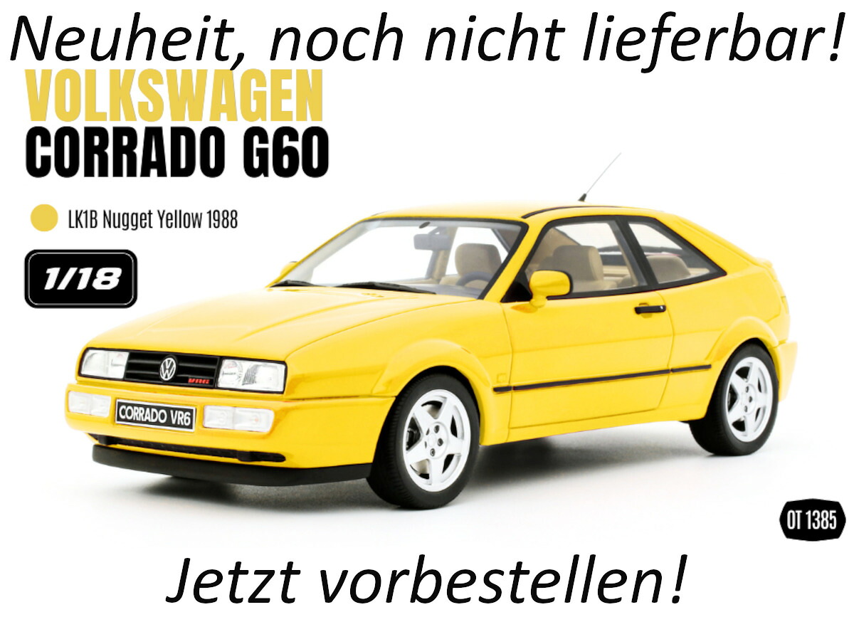 OttO Mobile otm1342 オットモビル 1/18 ミニカー レジン・プロポーションモデル 1988年モデル フォルクスワーゲン VOLKSWAGEN - CORRADO G60 1988 イエロー