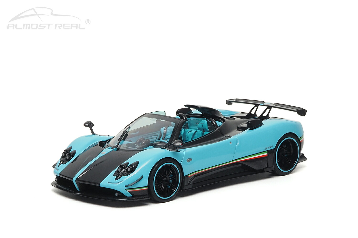 BBR - Almost Real オルモストリアル 1/18 ミニカー ダイキャストモデル 2010年モデル パガーニ PAGANI - ZONDA UNO 2010 ライトブルーメタリック