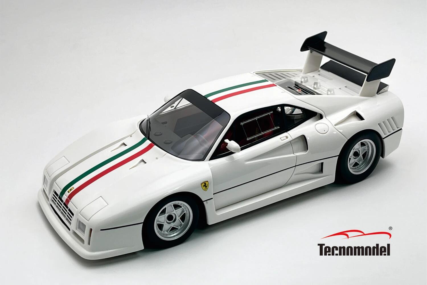 Tecnomodel テクノモデル 1/18 ミニカー レジン プロポーションモデル 1985年モデル フェラーリ FERRARI - 288 GTO EVOLUZIONE 1985 - ITALIAN FLAG STRIPE ホワイト|ディー・ティー・ダブリュー