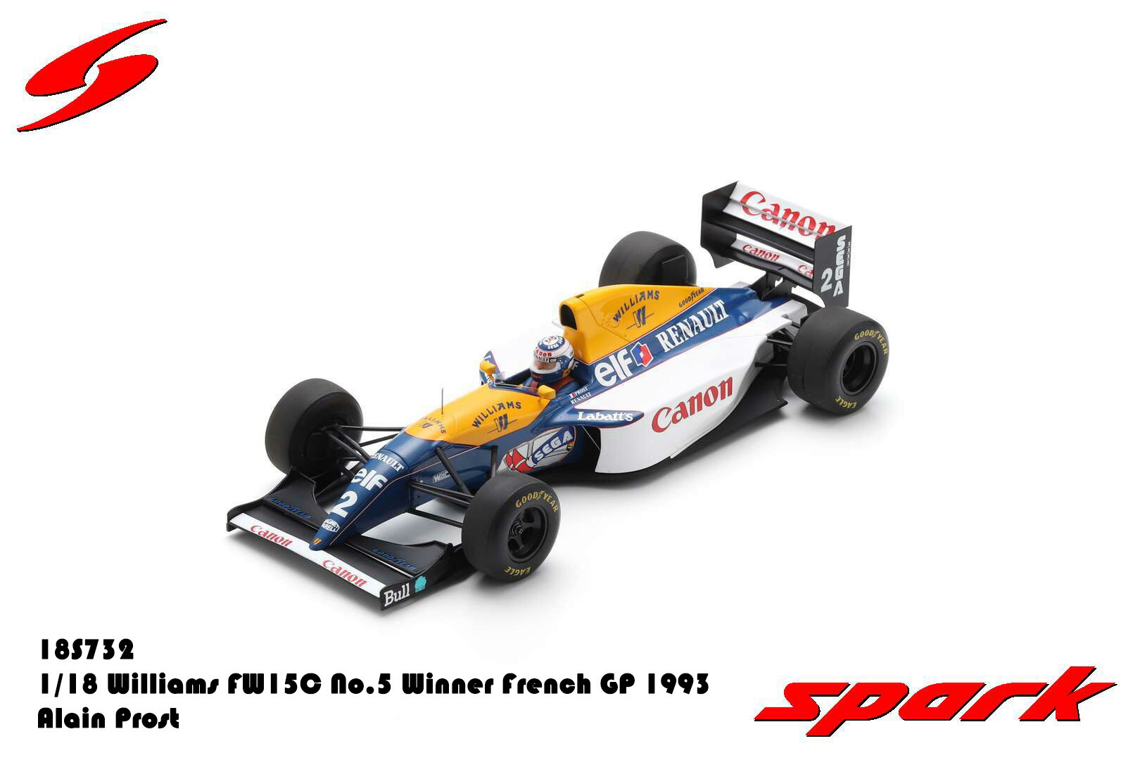 楽天市場】ミニチャンプス 1/18 アラン・プロスト ウィリアムズ FW15C