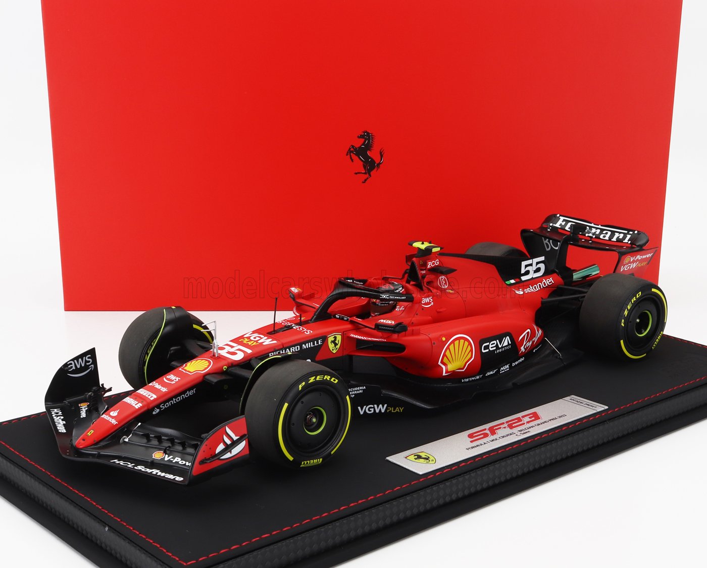 BBR 1/18 ミニカー ダイキャストモデル 2023年7月ベルギーGP フェラーリ FERRARI - F1 SF-23 TEAM SCUDERIA FERRARI No.55 BELGIUM SPA GP 2023 CARLOS SAINZ カルロス・サインツ｜ディー・ティー・ダブリュー