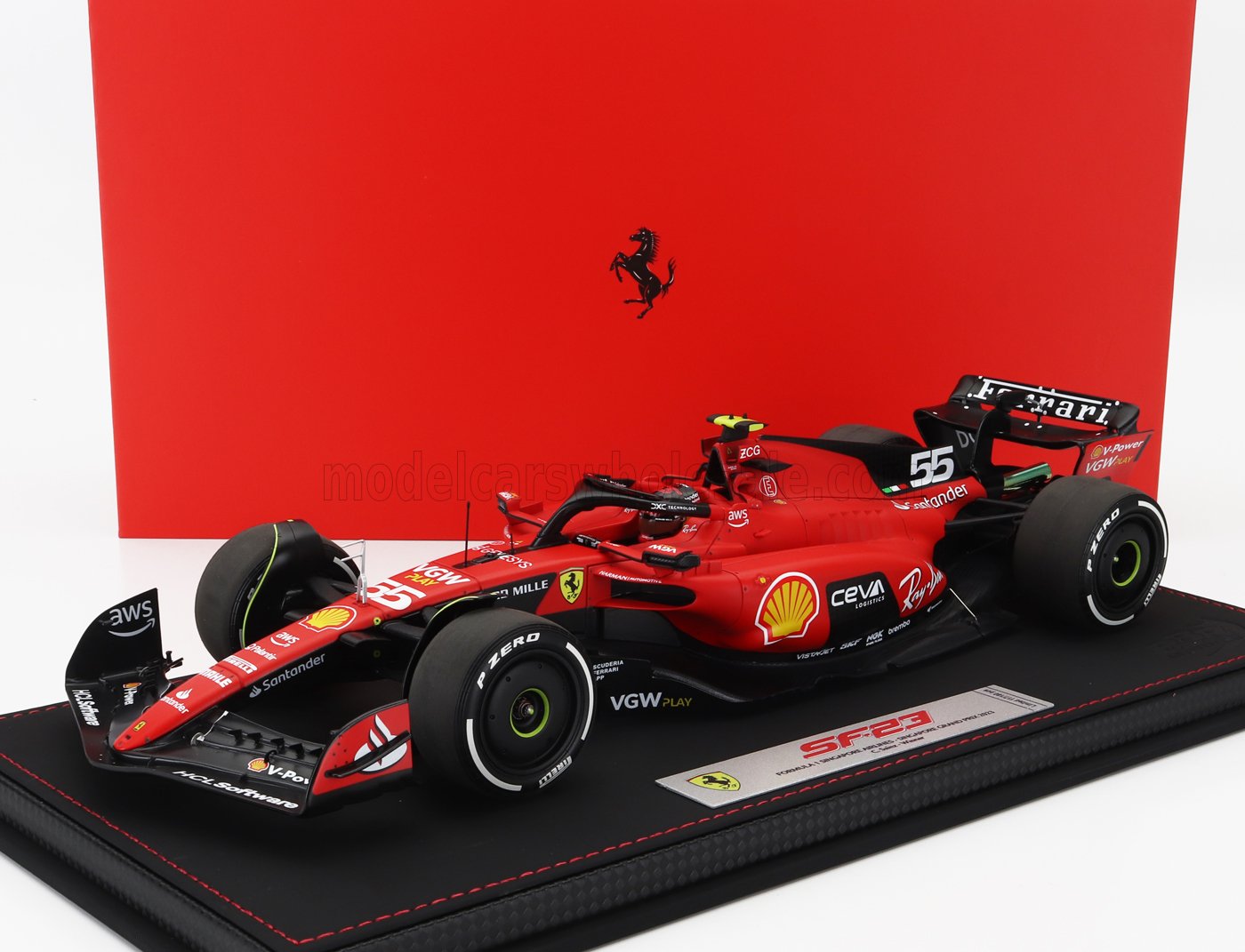 BBR 1/18 ミニカー ダイキャストモデル 2023年シンガポールGP 優勝モデル フェラーリ FERRARI - SF-23 TEAM SCUDERIA FERRARI No.55 Singapore Marina Bay GP 2023 C.Sainz カルロス・サインツ