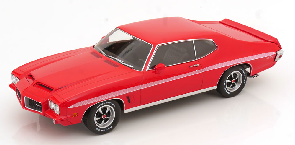 KK-Scale 1/18 ミニカー ダイキャストモデル 1972年モデル ポンティアック PONTIAC - GTO LeMans RAM AIR COUPE 1972 レッド｜ディー・ティー・ダブリュー