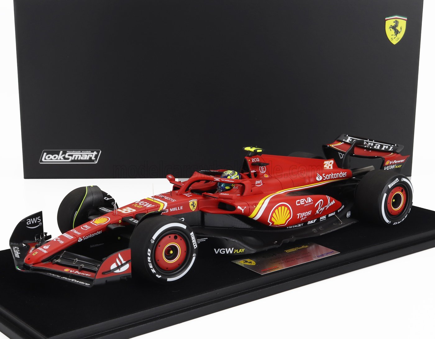 Looksmart 1/18 ミニカー レジン・プロポーションモデル 2024年3月サウジアラビアGP 第７位 フェラーリ FERRARI - F1 SF-24 TEAM SCUDERIA FERRARI No.38 7th SAUDI ARABIA GP 2024 OLIVER BEARMAN オリバー・ベアマン