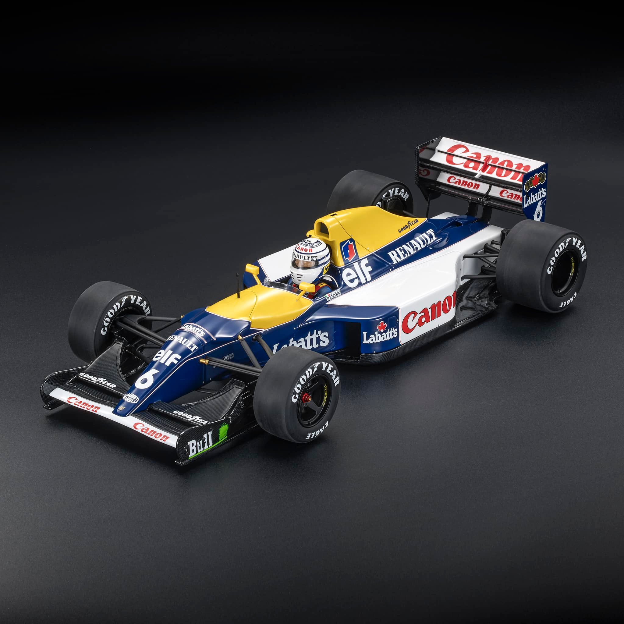 GP Replicas 1/12 ミニカー レジン プロポーションモデル 1992年英国GP 第２位 ウィリアムズ WILLIAMS - F1 FW14B RENAULT No.6 2nd BRITISH GP 1992 RICARDO PATRESE リカルド・パトレーゼ ドライバーフィギュア付き
