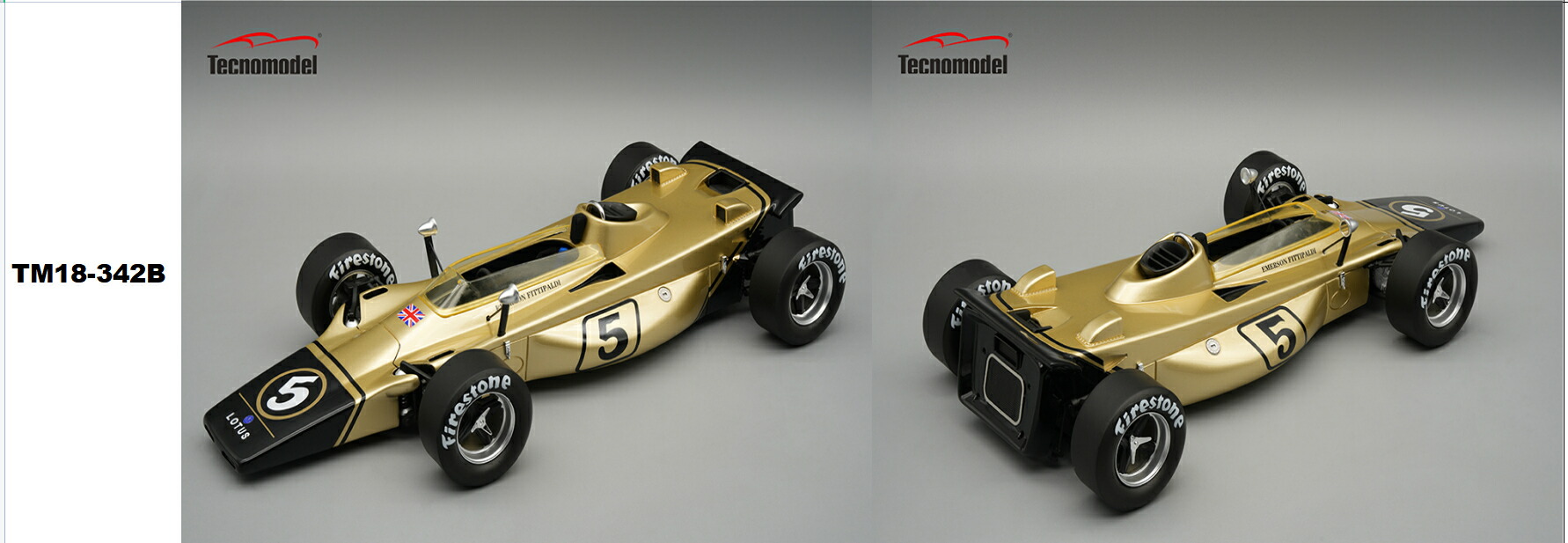 Tecnomodel テクノモデル 1/18 ミニカー レジン プロポーションモデル 1971年イタリアGP ロータス LOTUS - F1 56B No.5 ITALY GP 1971 EMERSON FITTIPALDI