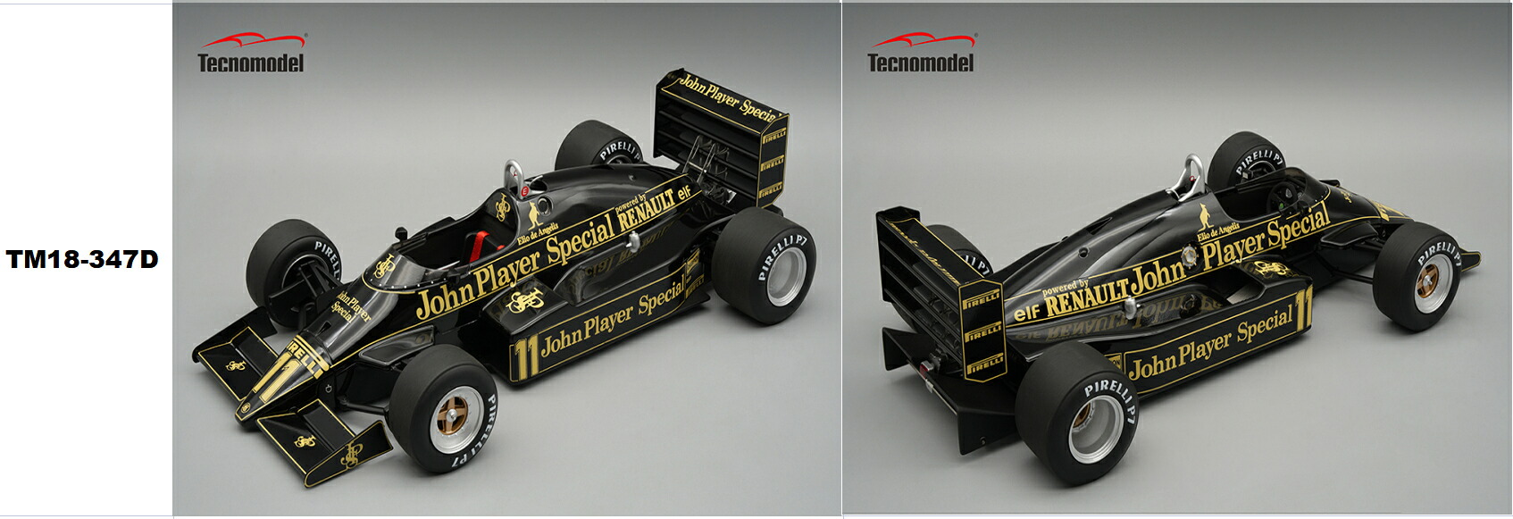 Tecnomodel テクノモデル 1/18 ミニカー レジン プロポーションモデル 1983年オランダGP ロータス LOTUS - F1 94T TEAM JPS No.11 DUTCH GP 1983 ELIO DE ANGELIS