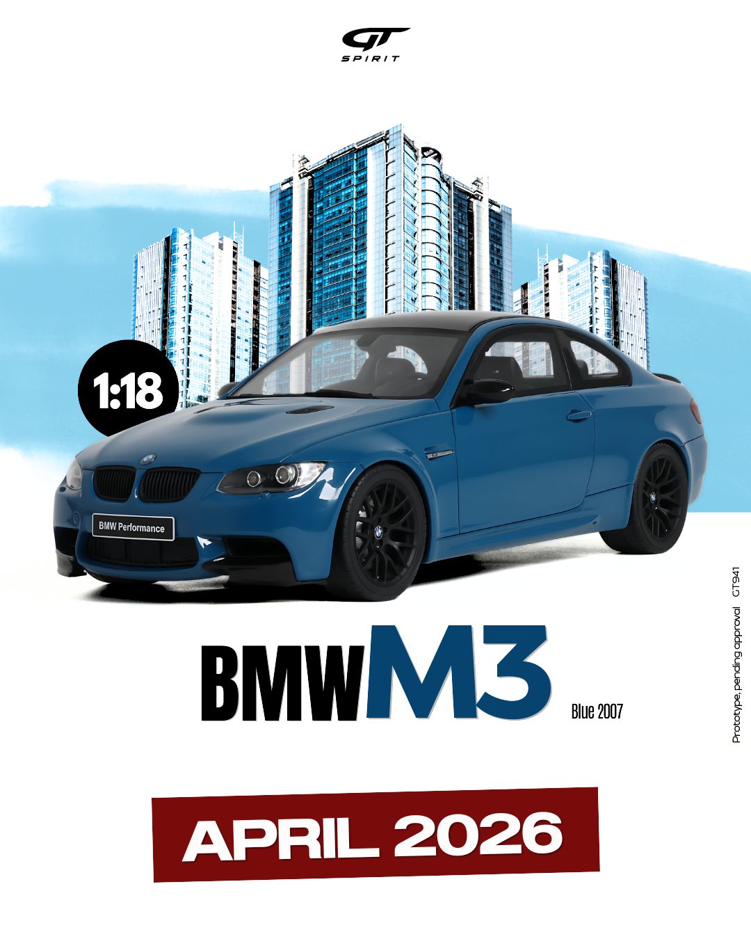 BMW 1/18 GTスピリット 1/18 BMW 435i M-Sport 1/18 GT Spirit BMW 435i M Sport (F32 M435i) Alpine White