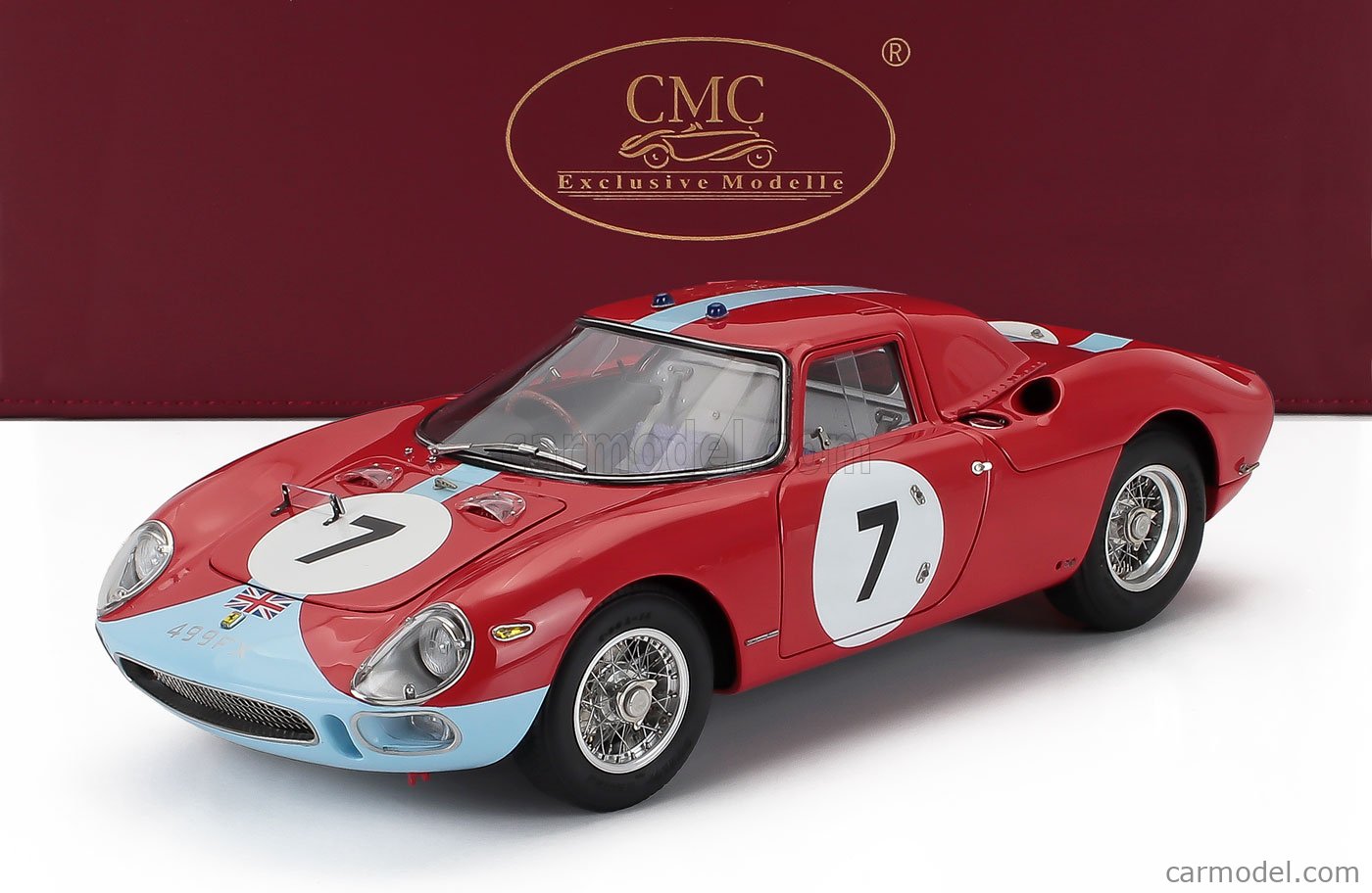 CMC 1/18 ミニカー ダイキャストモデル 1964年フランス 12 Hours of Reims 優勝モデル フェラーリ FERRARI 250LM ch. n5895 N 7 WINNER No.7 WINNER 12h REIMS 1964 GRAHAM HILL - JOACHIM BONNIER