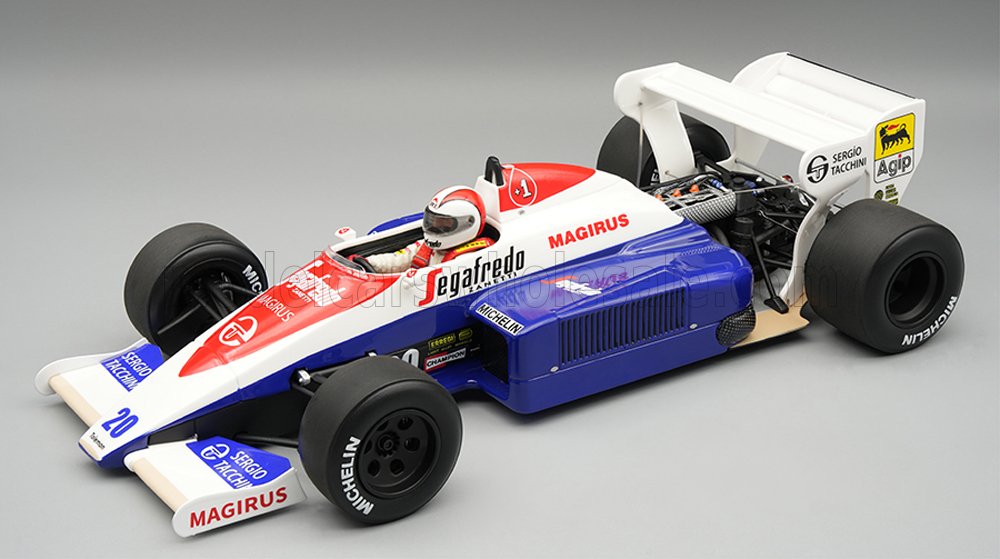 Tecnomodel テクノモデル 1/18 ミニカー レジン プロポーションモデル 1984年アメリカGP トールマン TOLEMAN - F1 TG184 HART TURBO No.20 USA GP (with pilot figure ドライバーフィギュア付き) 1984 JOHNNY CECOTTO ジョニー・チェコット