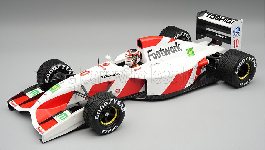 Tecnomodel テクノモデル 1/18 ミニカー レジン プロポーションモデル 1992年ベルギーGP フットワーク FOOTWORK - F1 FA13 MUGEN HONDA No.10 BELGIUM GP WITH RAIN TIRES （レインタイヤ仕様）1992 AGURI SUZUKI 鈴木亜久里 ドライバーフィギュア付き｜ディー・ティー・ダブリュー