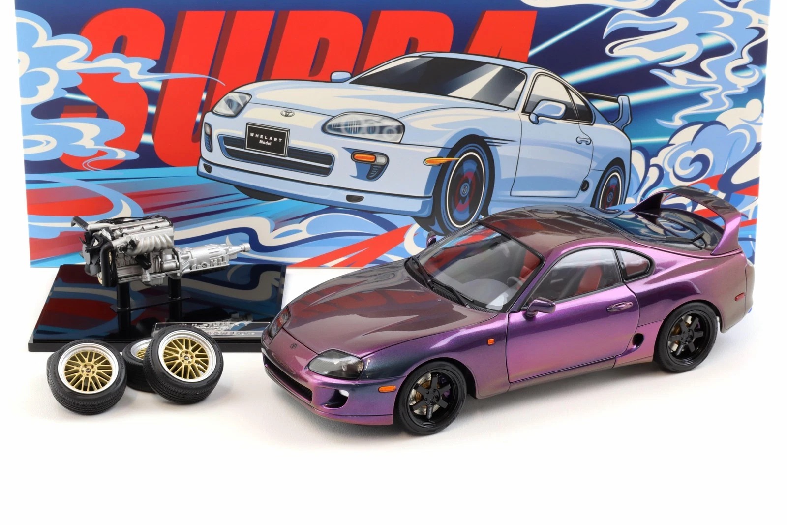 【新品】WhelArt 1:18 Toyota Supra A80 Purple 楽天市場】whelart 1/18 1/18 トヨタ スープラ A80 クーペ