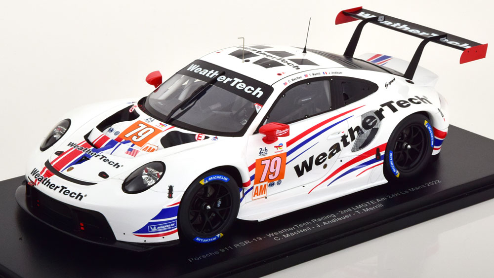 Spark 1/18 ミニカー レジン プロポーションモデル 2022年ルマン24時間 ポルシェ PORSCHE - 911 991 RSR-19 4.2L TEAM WEATHERTECH RACING No.79 2nd LMGTE AM CLASS 24h LE MANS 2022 C.MACNEIL - J.ANDLAUER - T.MERRIL 21,286円