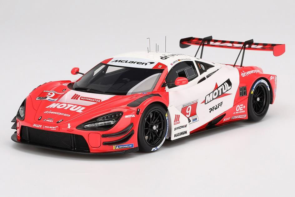 Top Speed 1/18 ミニカー レジン プロポーションモデル 2024年IMSA Motul Course de Monterey マクラーレン McLAREN 720S GT3 EVO 4.0L TURBO V8 TEAM PFAFF MOTORSPORT No.9 IMSA MOTUL COURSE MONTEREY 2024 OLIVER JARVIS - MARVIN KIRCHHOFER｜ディー・ティー・ダブリュー