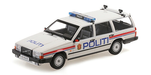 Minichamps ミニチャンプス 1/18 ミニカー ダイキャストモデル 1986年モデル ボルボ VOLVO 740 GL BREAK 1986 POLITI NORWAY ノルウェー警察|ディー・ティー・ダブリュー