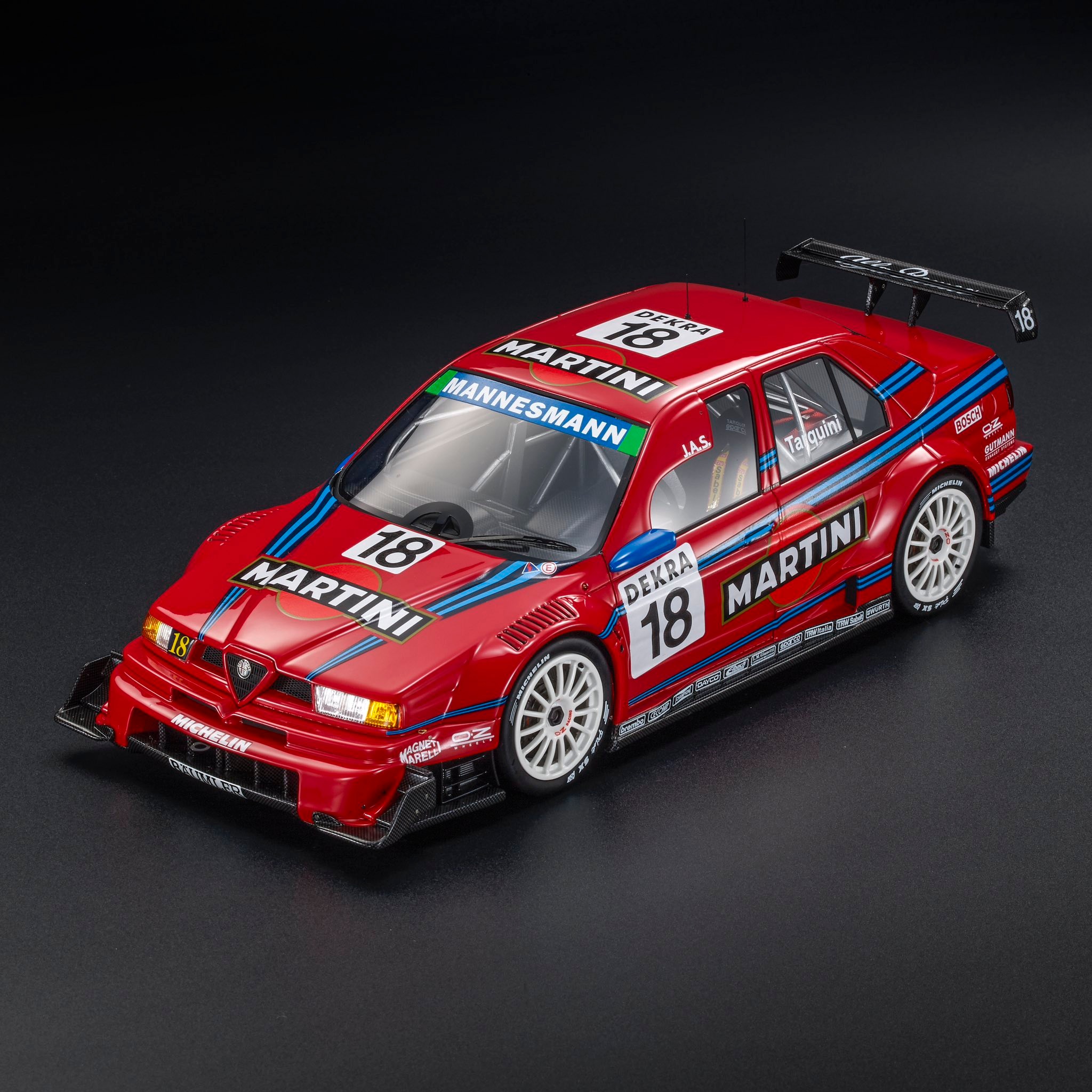 Top Marques トップマルケス 1/18 ミニカー レジン プロポーションモデル 1996年シーズン アルファロメオ ALFA ROMEO - 155 V6 TI TEAM JAS MOTORSPORT No.18 ITC SEASON 1996 GABRIELE TARQUINI