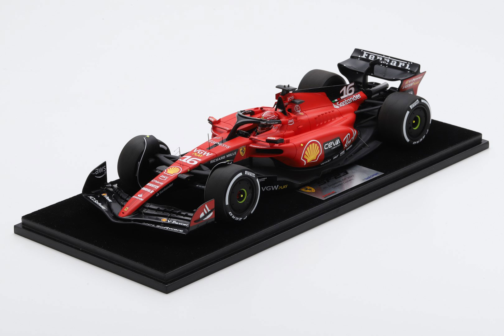 Looksmart 1/18 ミニカー レジン・プロポーションモデル 2023年9月シンガポールGP 第４位 フェラーリ FERRARI - F1 SF-23 TEAM SCUDERIA FERRARI No.16 Carles Leclerc SINGAPORE GP 2023｜ディー・ティー・ダブリュー 28,600円