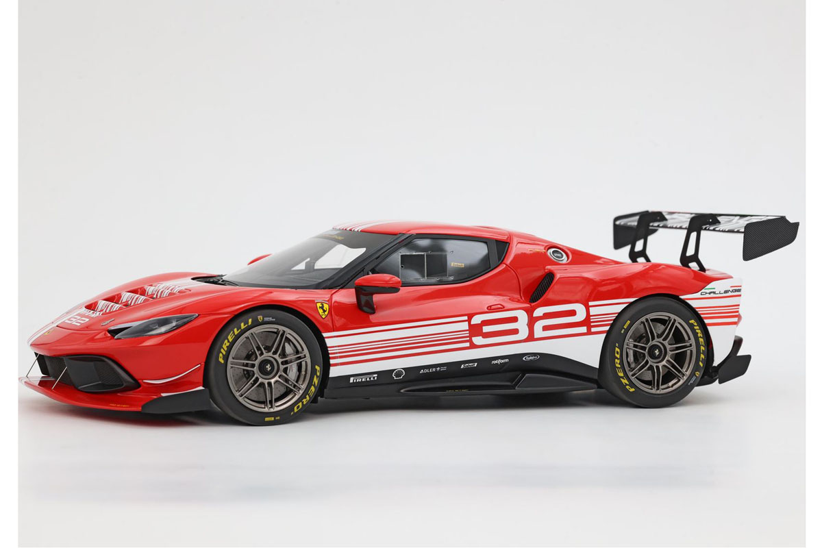 BBR 1/18 ミニカー レジン プロポーションモデル 2023年モデル フェラーリ FERRARI 296 GT3 3.0L TWIN TURBO V6 CHALLENGE No.32 LAUNCH VERSION 2023