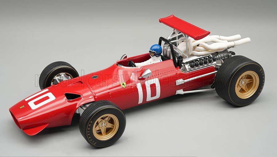 Tecnomodel テクノモデル 1/18 ミニカー レジン プロポーションモデル 1968年オランダGP フェラーリ FERRARI - F1 312 SCUDERIA FERRARI No.10 DUTCH GP (with pilot figure) 1968 JACKY ICKX ジャッキー・イクス ドライバーフィギュア付き|ディー・ティー・ダブリュー