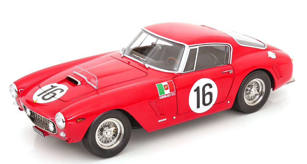 KK Scale 1/12 ミニカー ダイキャストモデル 1961年ルマン24時間 第3位 フェラーリ FERRARI - 250GT SWB 3.0L V12 COUPE TEAM SCUDERIA SERENISSIMA No.16 24h LE MANS 1961 MAURICE TRINTIGNANT - CARLO MARIA ABATE｜ディー・ティー・ダブリュー