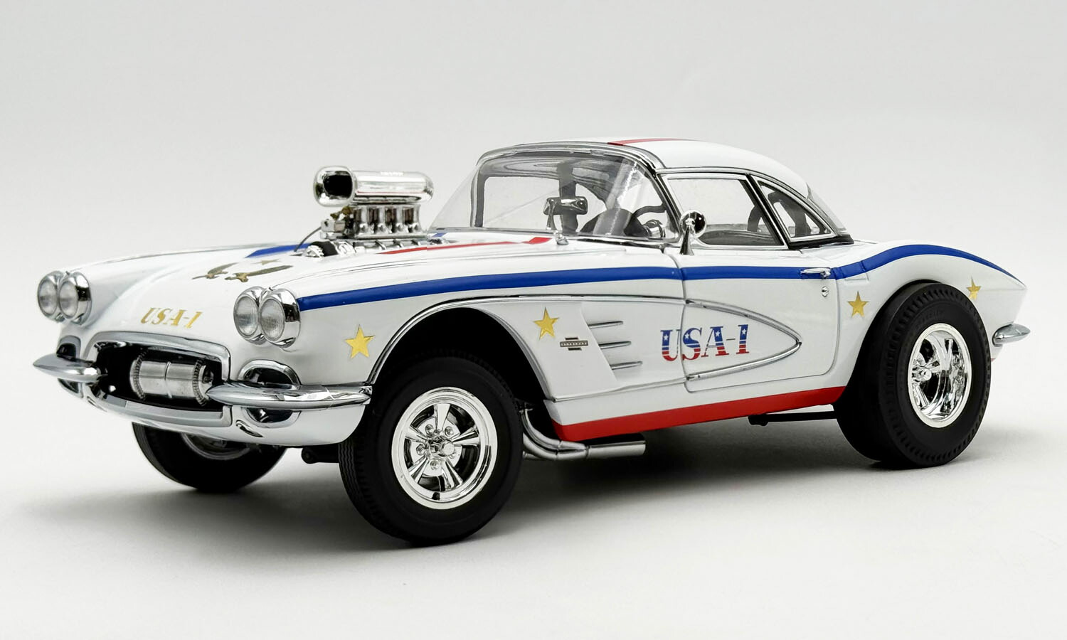 ACME 1/18 ミニカー ダイキャストモデル 1961年モデル シボレー Chevrolet Corvette Gasser - USA-1|ディー・ティー・ダブリュー
