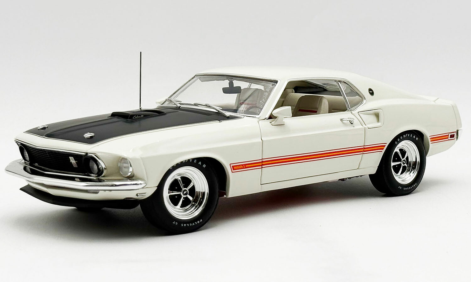 ACME 1/18 ミニカー ダイキャストモデル 1969年モデル フォード Ford Mustang 428 Cobra Jet Wimbledon White 1969 ホワイト|ディー・ティー・ダブリュー