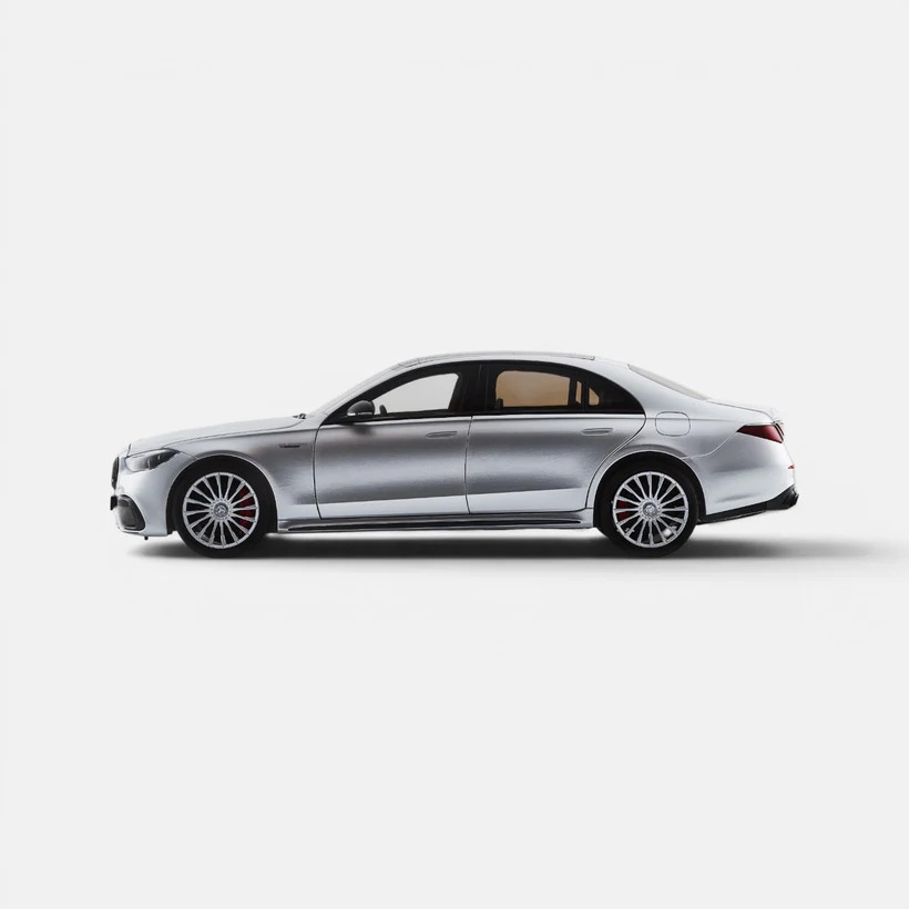 NZG 1/18 ミニカー ダイキャストモデル 2025年モデル メルセデスベンツ MERCEDES BENZ - S-CLASS S63 AMG E-PERFORMANCE 2025 - Hightech Silver シルバーメタリック｜ディー・ティー・ダブリュー